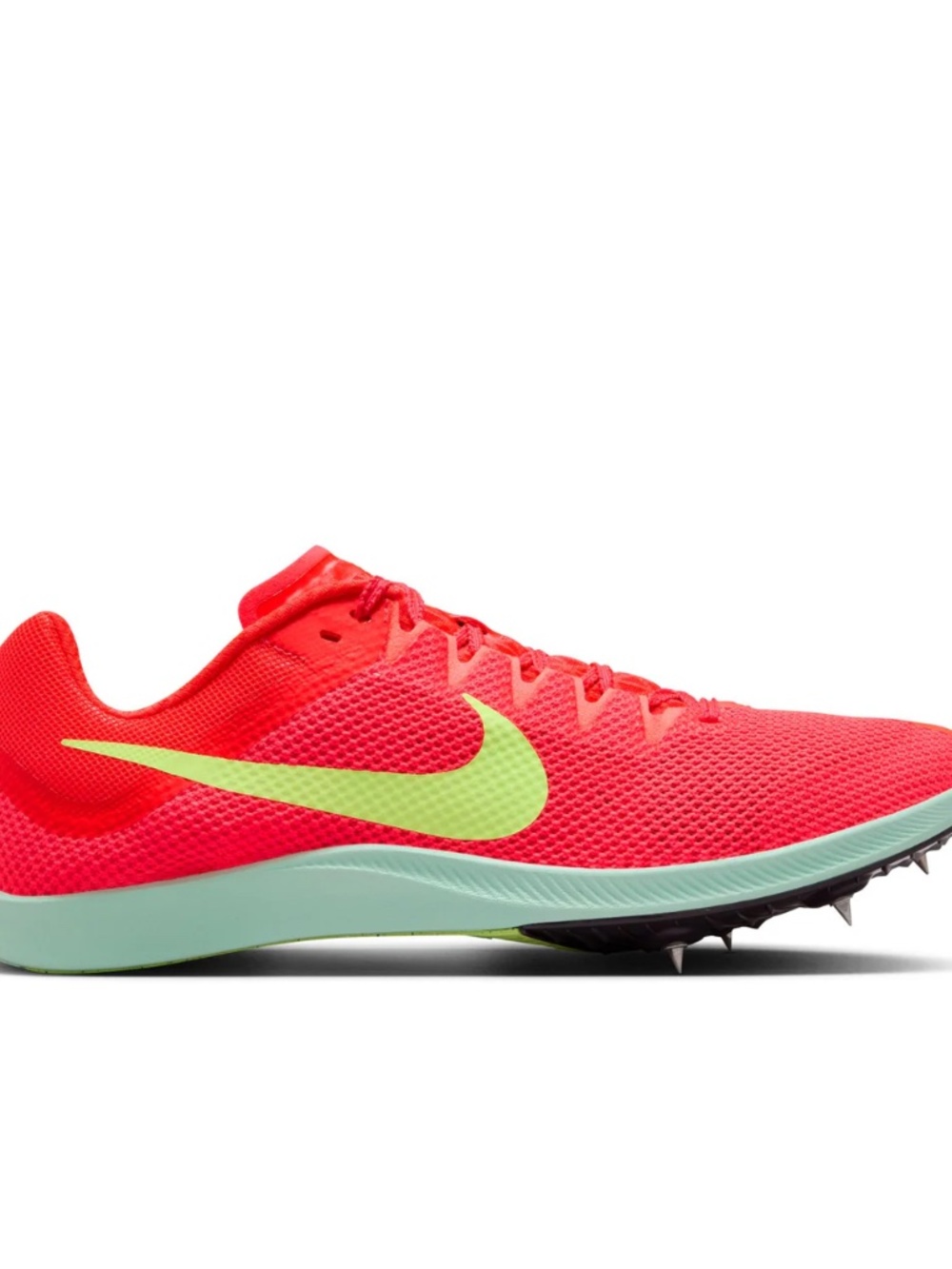 Nike Rival Distance Track Spikes Sz 10 Bright Red Volt Running Racing Shoes